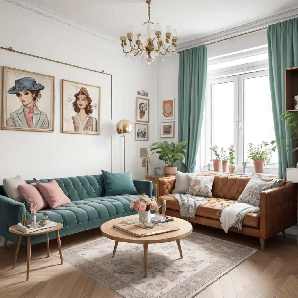Как сочетать современные и винтажные детали в one-room квартире: практическое руководство